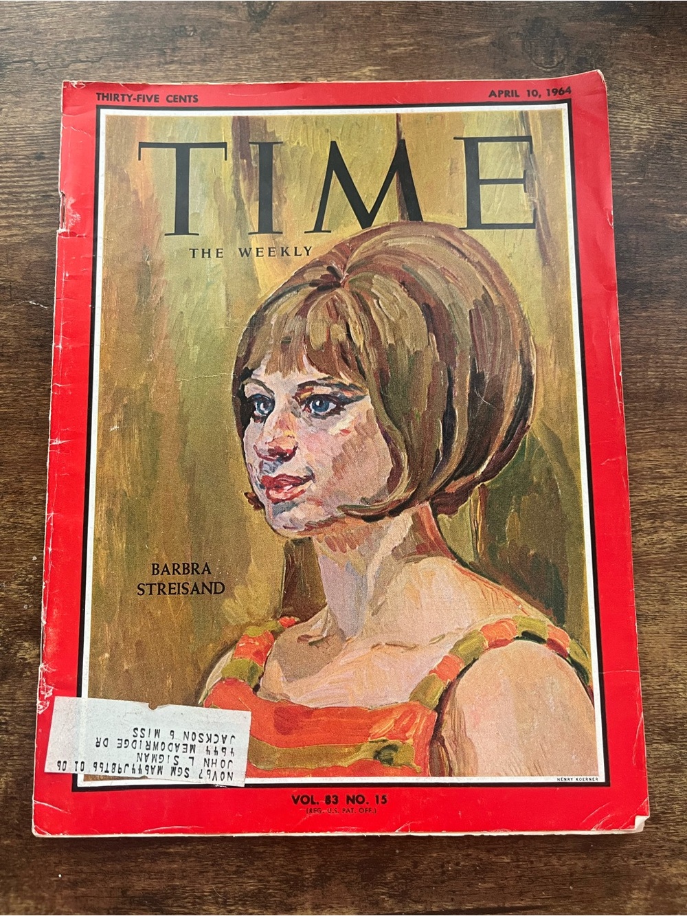 TIME Weekly Magazine April 10 1964 Vol 83 No 15 Barbra Streisand Cover